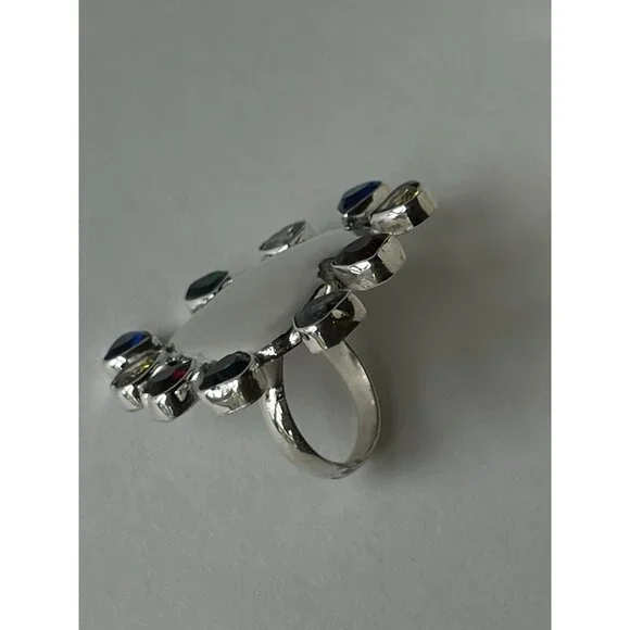 Special Edition Heart Ring 925 Sterling Silver with Multicolor Zirconia - Picture 14 of 14